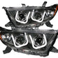 Anzo 2011-2013 Toyota Highlander Projector Headlights w/ U-Bar Black