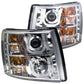 Anzo 2007-2013 Chevrolet Silverado 1500 Projector Headlights w/ U-Bar Chrom