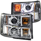 Anzo 2007-2013 Gmc Sierra 1500 Projector Headlights w/ U-Bar Chrome
