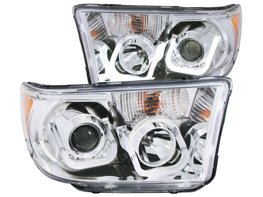 Anzo 2007-2013 Toyota Tundra Projector Headlights w/ U-Bar Chrome