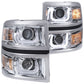 Anzo 2014-2015 Chevrolet Silverado Projector Headlights w/ U-Bar Chrome