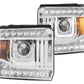 Anzo 2014-2015 Gmc Sierra Projector Headlights w/ U-Bar Chrome