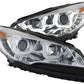 Anzo 2013-2015 Ford Escape Projector Headlights w/ U-Bar Chrome