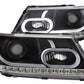 Anzo 2009-2014 Dodge Journey Projector Headlights w/Plank Style Design Blck