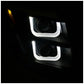 Anzo 2015-2016 Chevrolet Tahoe Projector Headlights w/ U-Bar Black Clear