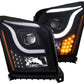 Anzo 2015-2016 GMC Yukon Projector Headlights w/ Plank Style Design Black
