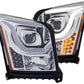 Anzo 2015-2016 Gmc Yukon Projector Headlights w/ Plank Style Design Black