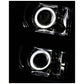 Anzo 2014-2015 Chevrolet Silverado Projector Headlights w/ Halo Chrome