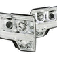 Anzo 2009-2014 Ford F-150 Projector Headlights w/ U-Bar Chrome Amber (HID T