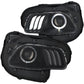 Anzo 2014-2016 Jeep Cherokee Projector Headlights Black Clear w/ White