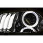 Anzo Jeep Cherokee 14-18 Projector H.L Chrome Clear With LED Halo