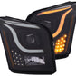 Anzo 2015-2016 Gmc Yukon Projector Headlights w/Plank Style Switchback Blck