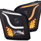 Anzo 2015-2016 Gmc Yukon Projector Headlights w/Plank Style Switchback Blck