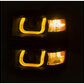 Anzo 14+ Chevy 1500 Projector Headlights W/ U-Bar Switchback Black W/ Amber