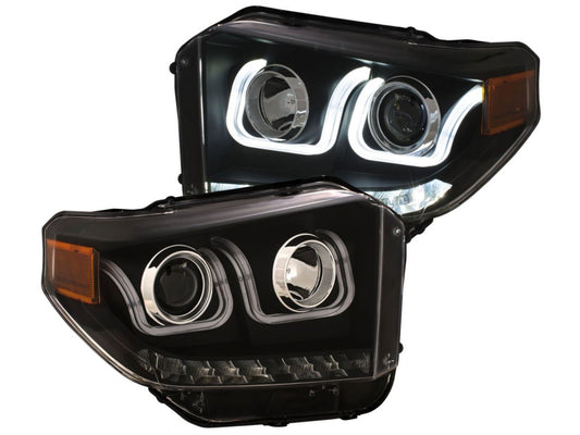 Anzo  14-18 Toyota Tundra w/ LED DRL Projector Headlights w/ U-Bar