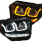 Anzo  14-18 Toyota Tundra w/ LED DRL Projector Headlights w/ U-Bar