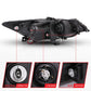 Anzo 2009-2012 Acura Tsx Projector Headlights w/ Halo Black (CCFL)