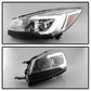 SPYDER xTune 13-16 Ford Escape 13-16 LED Light Bar Halogen Proj Headlights - Chrome (PRO-JH-FESCA13-LB-C) 9042928