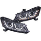 Anzo 2008-2012 Honda Accord Projector Headlights w/ U-Bar Black