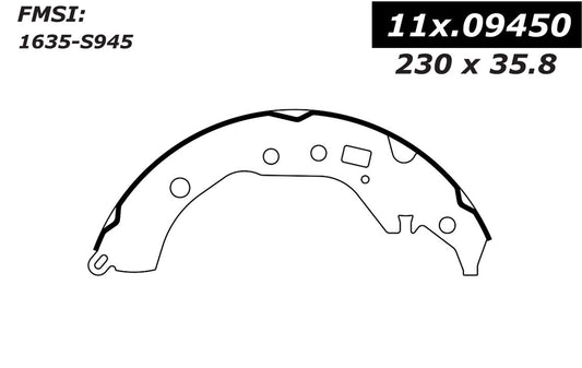 Porterfield Brake Shoes for 2014 TOYOTA COROLLA Sedan(Rear Drum)