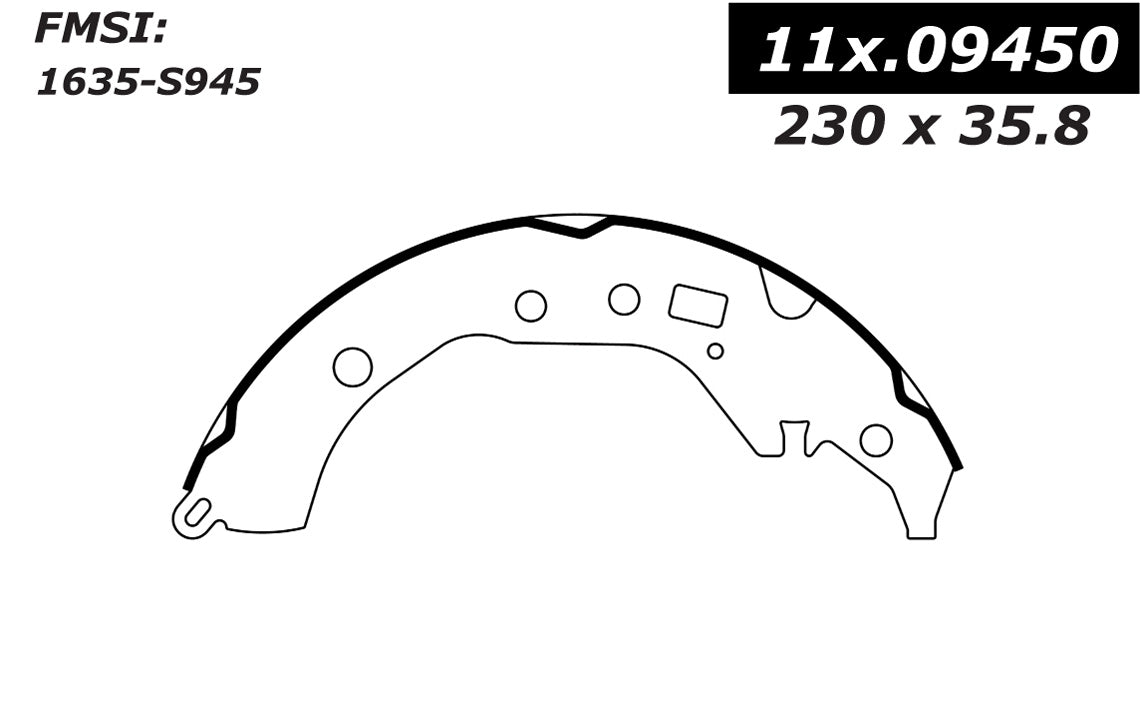 Porterfield Brake Shoes for 2016 TOYOTA COROLLA Sedan(Rear Drum)