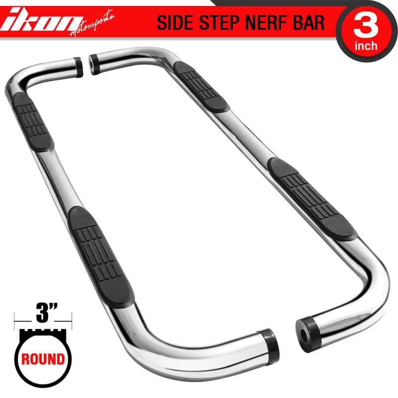 For 04-20 Nissan Titan King Cab 3in Steel Side Steps Running Boards