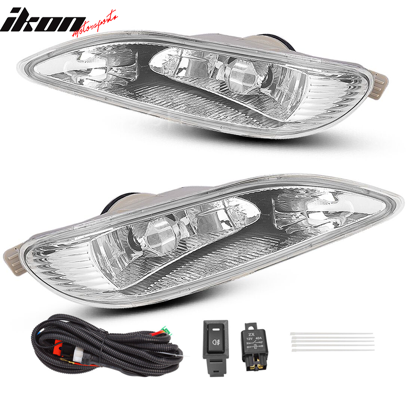 2002-2004 Toyota Camry 2005-2008 Corolla Clear Chrome Fog Lights Pair