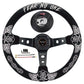 BW Rose Deep Dish Steering Wheel + Short Hub Adapter Kit For Honda Acura