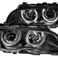 Anzo 1999-2001 BMW 3 Series E46 Projector Headlights w/ Halo Black