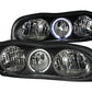 Anzo 1998-2002 Chevrolet Camaro Crystal Headlights w/ Halo Black