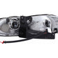 Anzo 1998-2002 Chevrolet Camaro Crystal Headlights w/ Halo Black