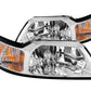 Anzo 1999-2004 Ford Mustang Crystal Headlights Chrome
