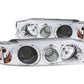 Anzo 1990-1993 Honda Accord Projector Headlights w/ Halo Chrome 1pc