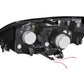 Anzo 2001-2003 Honda Civic Projector Headlights w/ Halo Black