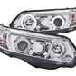 Anzo 2006-2011 Honda Civic Projector Headlights w/ Halo Chrome (CCFL)