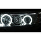 Anzo 2006-2011 Honda Civic Projector Headlights w/ Halo Chrome (CCFL)