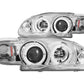 Anzo 1992-1995 Honda Civic Projector Headlights w/ Halo Chrome 1pc