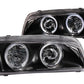 Anzo 1997-2002 Mitsubishi Mirage Crystal Headlights w/ Halo Black