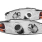 Anzo 1997-1999 Mitsubishi Eclipse Projector Headlights w/ Halo Chrome CCFL