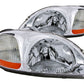 Anzo 1996-1998 Honda Civic Crystal Headlights Chrome