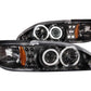 Anzo 1994-1998 Ford Mustang Projector Headlights w/ Halos (CCFL) Black 1pc