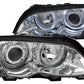 Anzo 2002-2005 BMW 3 Series E46 Projector Headlights w/ Halo Chrome