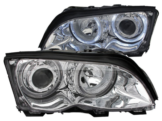 Anzo 2002-2005 BMW 3 Series E46 Projector Headlights w/ Halo Chrome