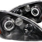Anzo 2002-2004 Nissan Altima Projector Headlights w/ Halo Black