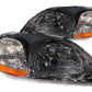 Anzo 1996-1998 Honda Civic Crystal Headlights Gun-Metal Gray