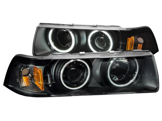 Anzo 1992-1998 BMW 3 Series E36 Projector Headlights w/ Halo Black (CCFL)