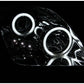 Anzo 1997-2001 Honda Prelude Projector Headlights w/ Halo Chrome