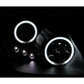 Anzo 1997-2001 Honda Prelude Projector Headlights w/ Halo Black