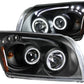 Anzo 2007-2012 Dodge Caliber Projector Headlights w/ Halo Black (CCFL)