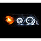 Anzo 2000-2005 Chevrolet Impala Projector Headlights w/ Halo Black (CCFL)